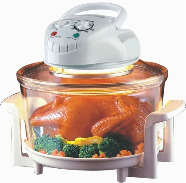 220V 1200W 12L Halogen Oven Cooker Toaster Convection Countertop Infrared Visual Tabletop Oven Halogen Oven