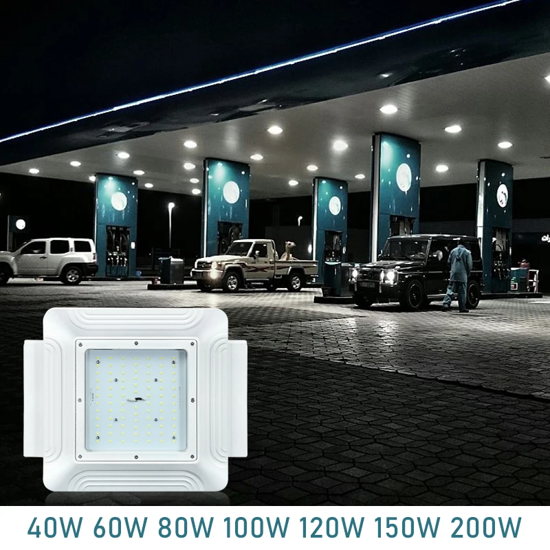 LUXINT 130lm/w high power 3000~6500K waterproof outdoor 200w led canopy hood light