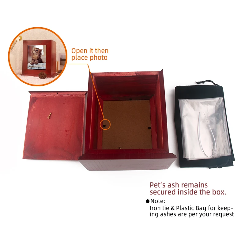 urna para mascota de madera cinerary casket pet urnas with photo frame wooden urn for pet ashes urn for cremation ashes