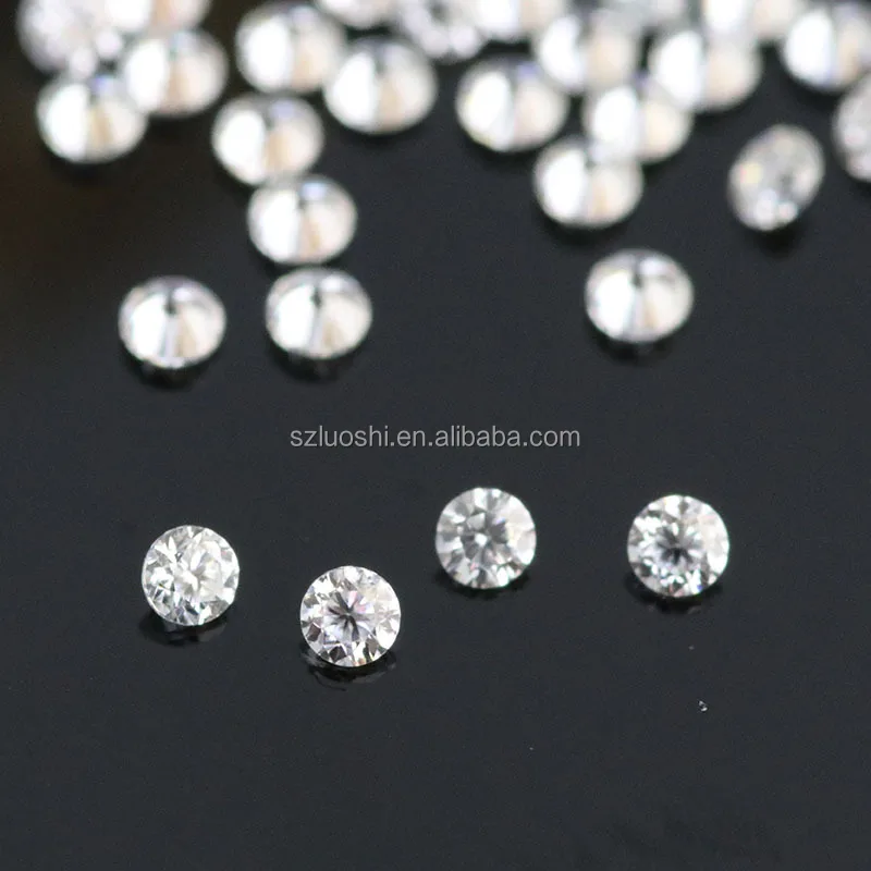 Factory Wholesale Price Per Carat Synthetic 0.8 to 2.9mm Small Size DEF White Round Cut Loose Stone Moissanite Diamond Melee