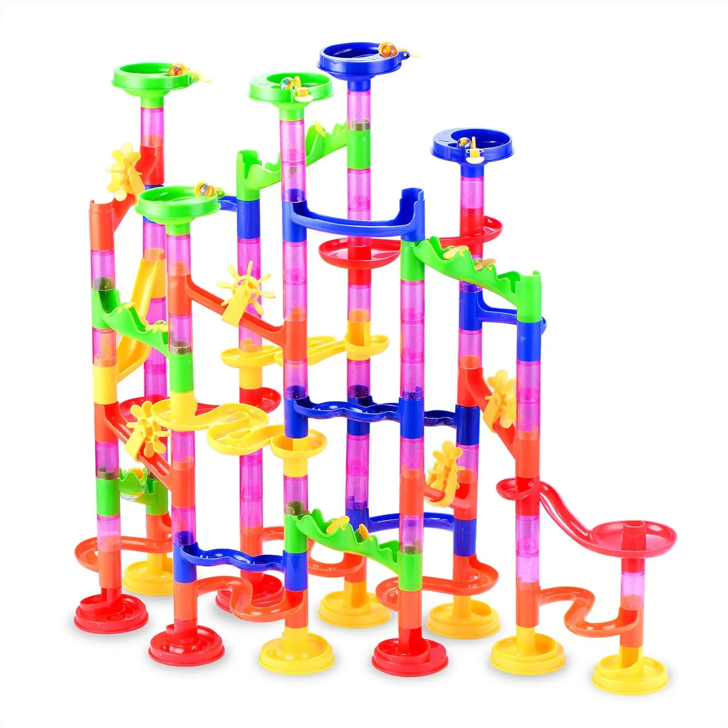 Creative Gift 105pcs Diy Marble Run Set Race Building Blocks Toys