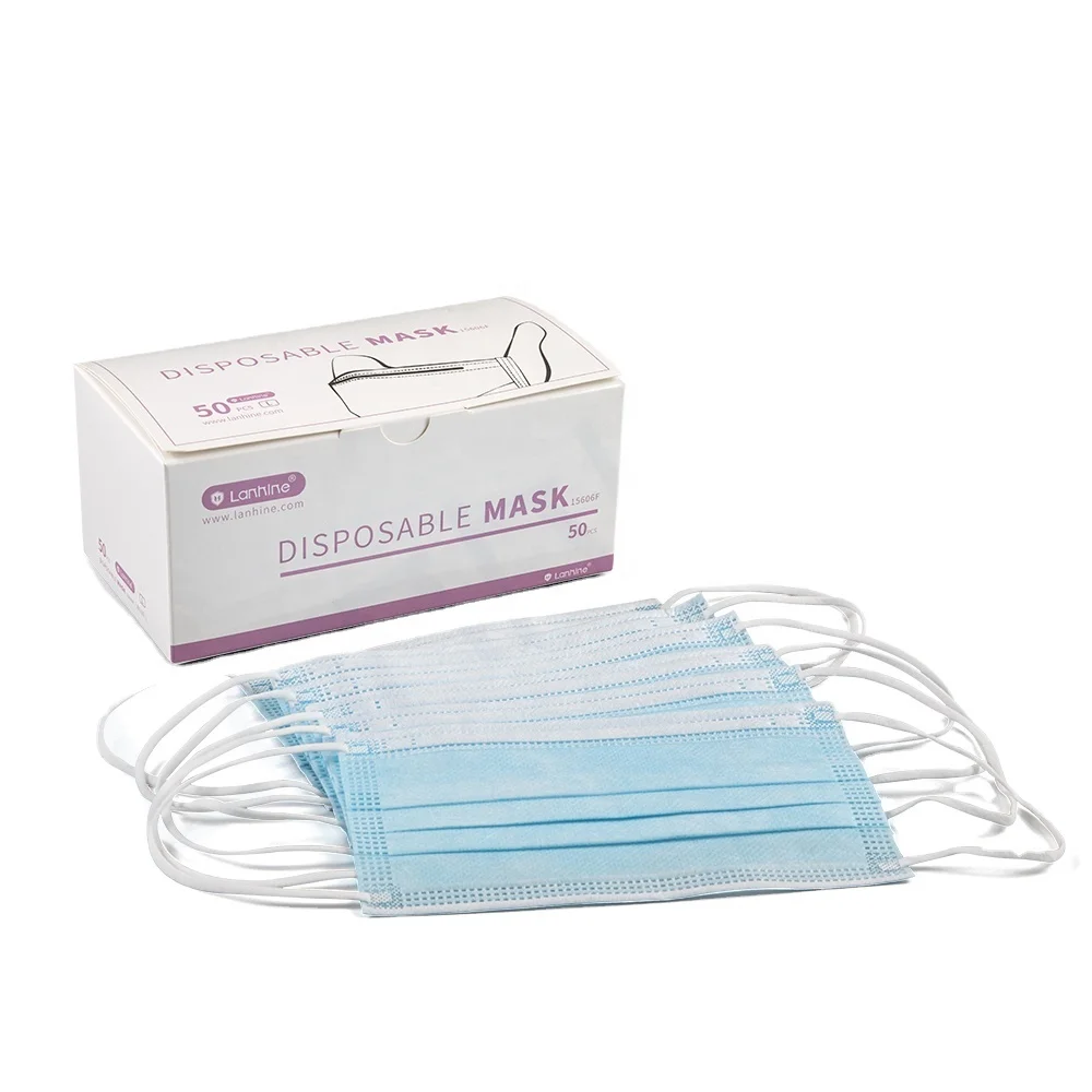 Hospital Antibacterial White And Blue Packaging Can Be Customized For Medical mask