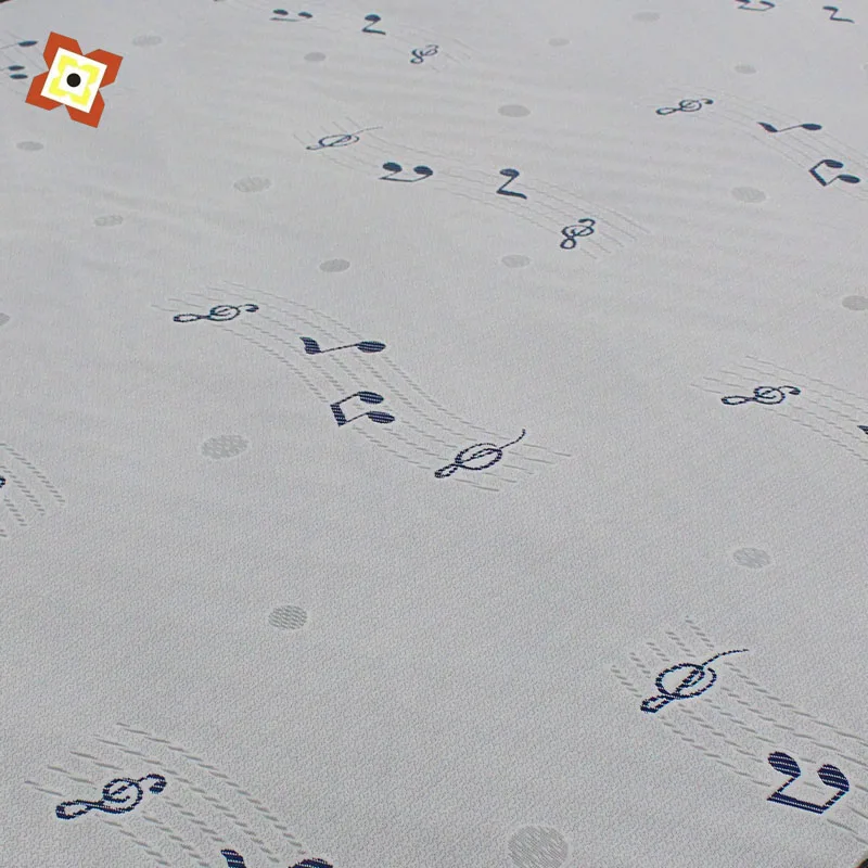 100% polyester jacquard fabric home textile functional cold silk knitted mattress pillow cloth fabric with delicate patterns