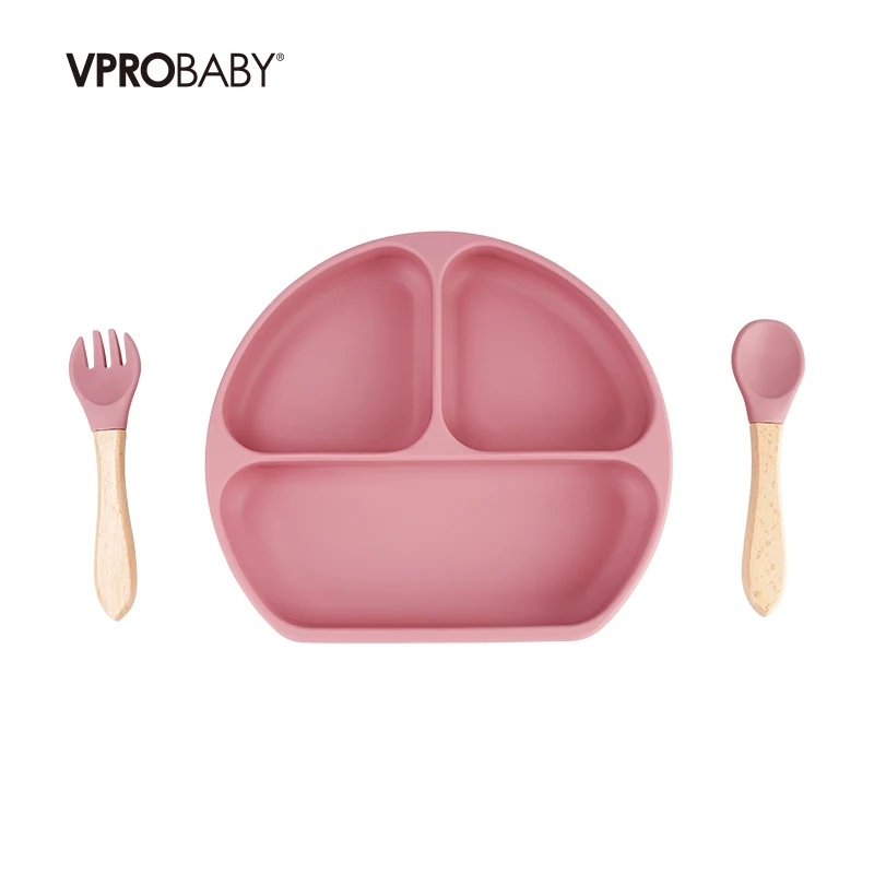 latest design free hot products baby and child soft with Sucker BPA free food grade silicone dinosaur dinner plate