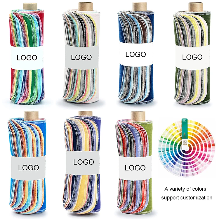 High Quality Paperless Towel Unpaper Organic Cotton Reusable Ecofriendly Unpaper Towels for Kitchen Car Wash OEM Digital Print