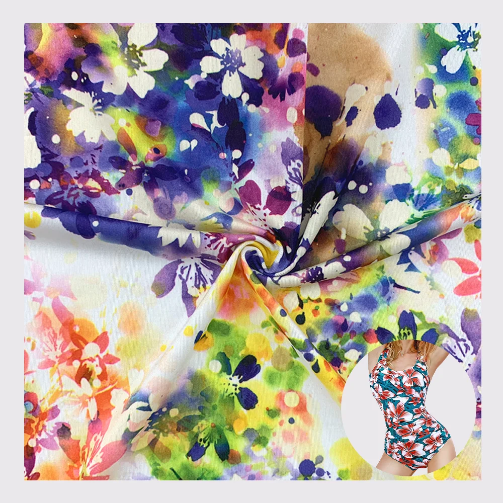 Good Brand Comfortable Soft Shapewear Tricot Knitted Suit Printed Plain 80% Nylon 20% Spandex Lycra Swim Wear Fabric