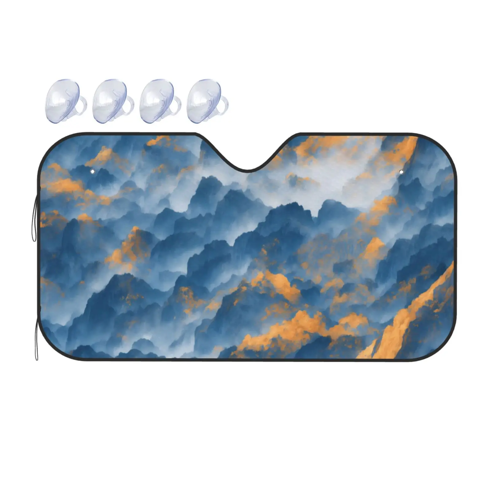 Car Sunshade for Front Windshield, Portable Design, Space-Saving, Easy to Store