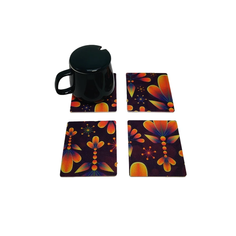 New design felt coaster Thick Eco-Friendly Square shape Blank Sublimation Coaster