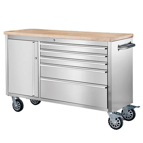 Corrosion Resistant Roller Trolley Tool Chest Customized Metal tool cabinet