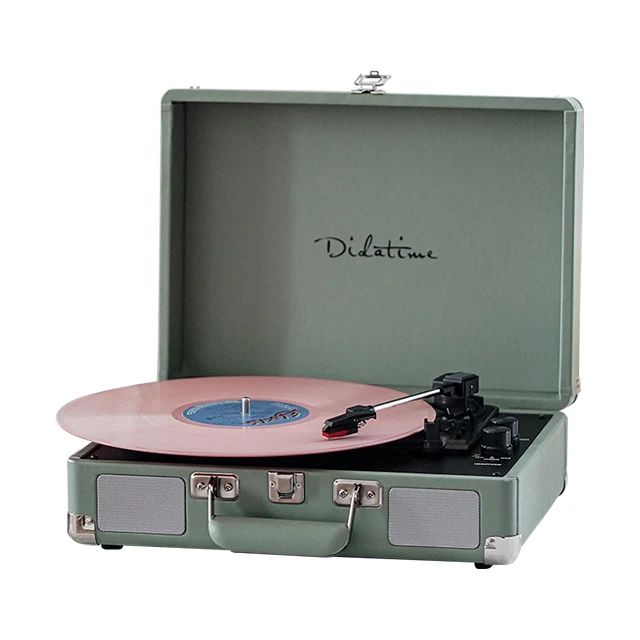 Source Phonograph BT speaker Portable one piece retro vinyl Bluetooth record player