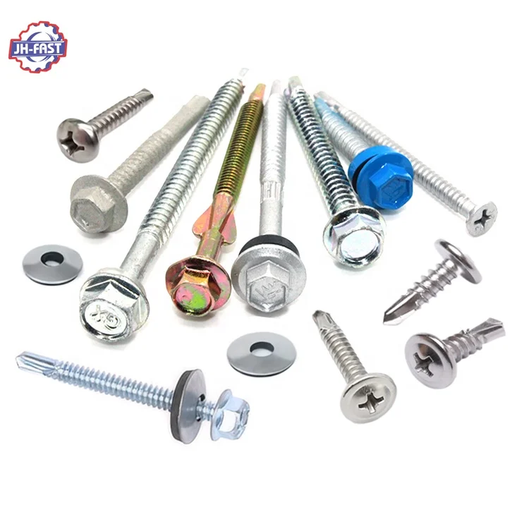Screws china wholesale hex washer head metal back self drilling screws manufacturer high hex flange head self-drilling screws