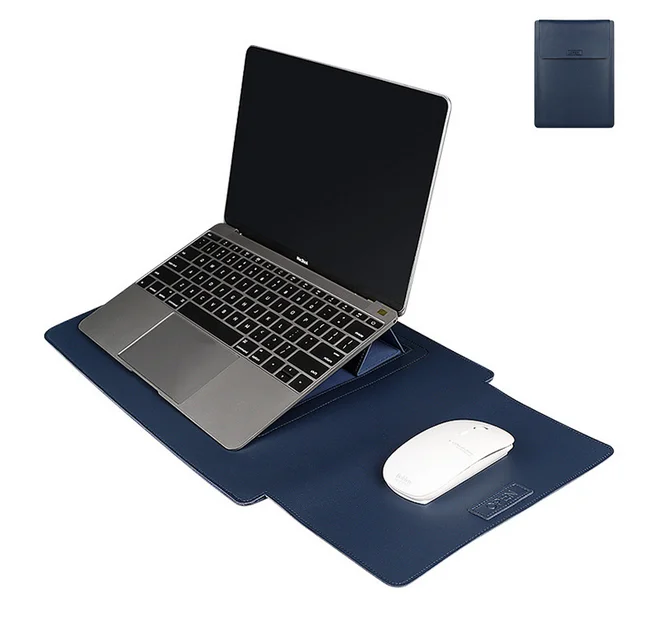 
Micani PU Leather Sleeve Case For Laptop Leather Stand Cover Portable Notebook Protector Bag 