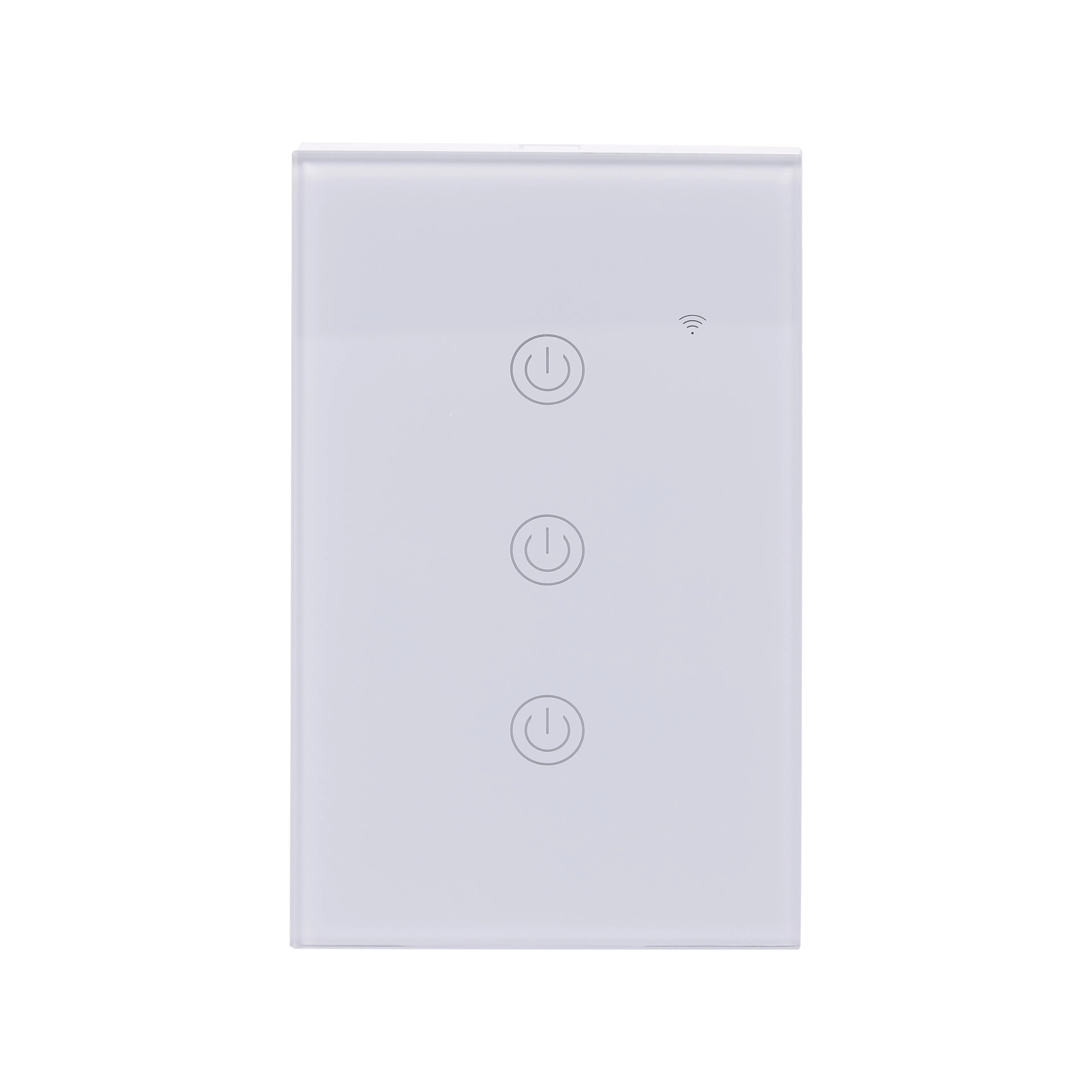 zigbee 3 gang US Standard Tuya Smart Home Touch Wall Light Switch Receiver for Light Tuya Smart Switch White