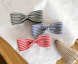 Striped Simple Design Marine Hair Clip made in Korea It is very strong and sophisticated Bulk order available