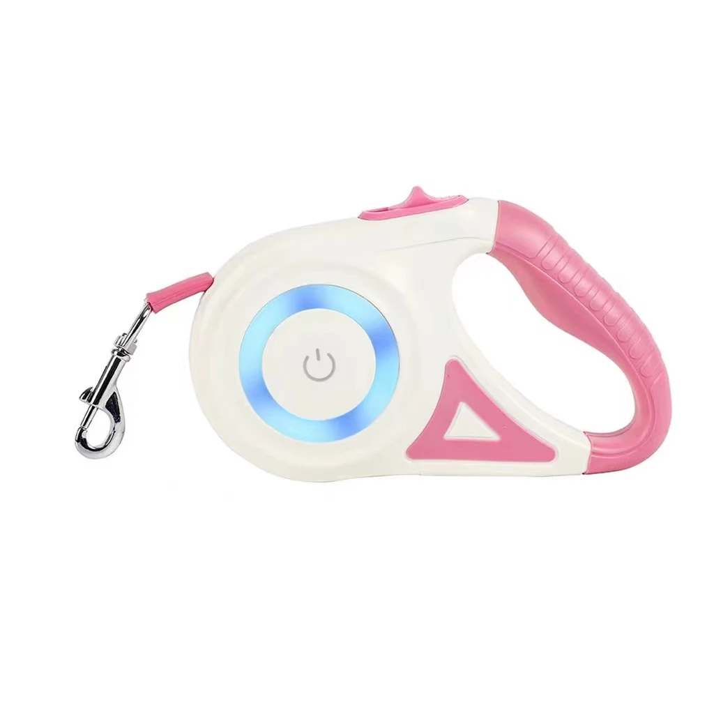 Retractable and adjustable LED dog leash 5M leash for Medium and Large size pet