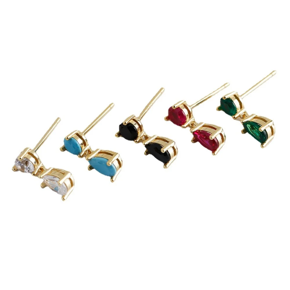 XY Fashionsense Luxury 925 Sterling Silver Fine Dangle Earrings Cross-Border Water Drop Design Zircon Versatile High-End