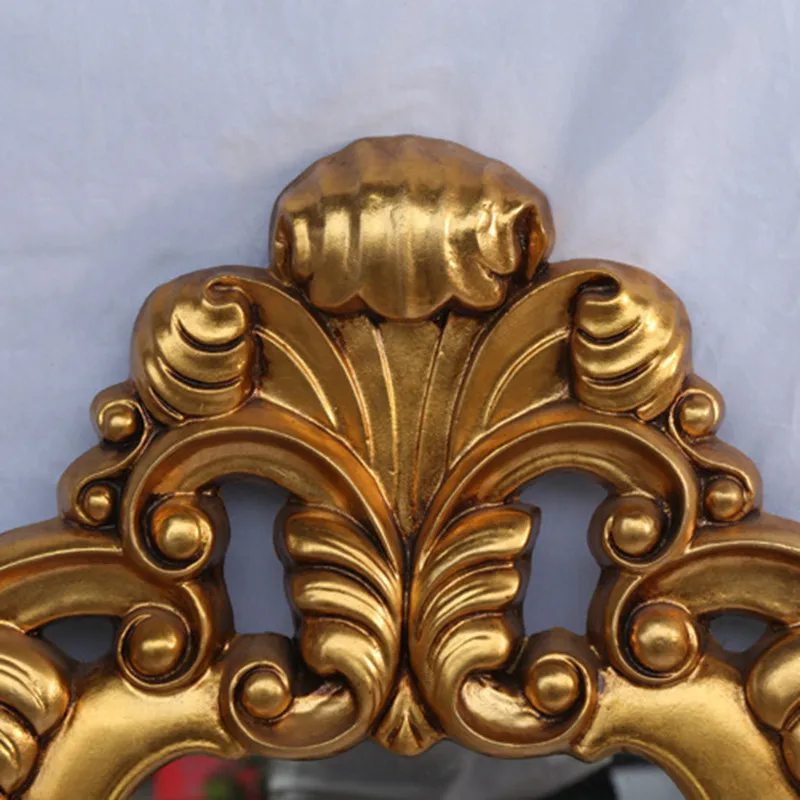 Bathroom PU frame European Vintage corner design style living room bathroom decorative mirror