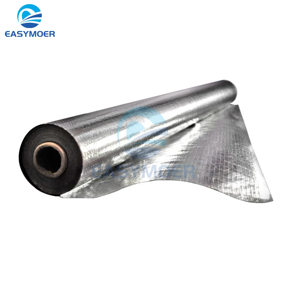 reflective 100gsm thermal insulation  double side aluminum foil woven fabric