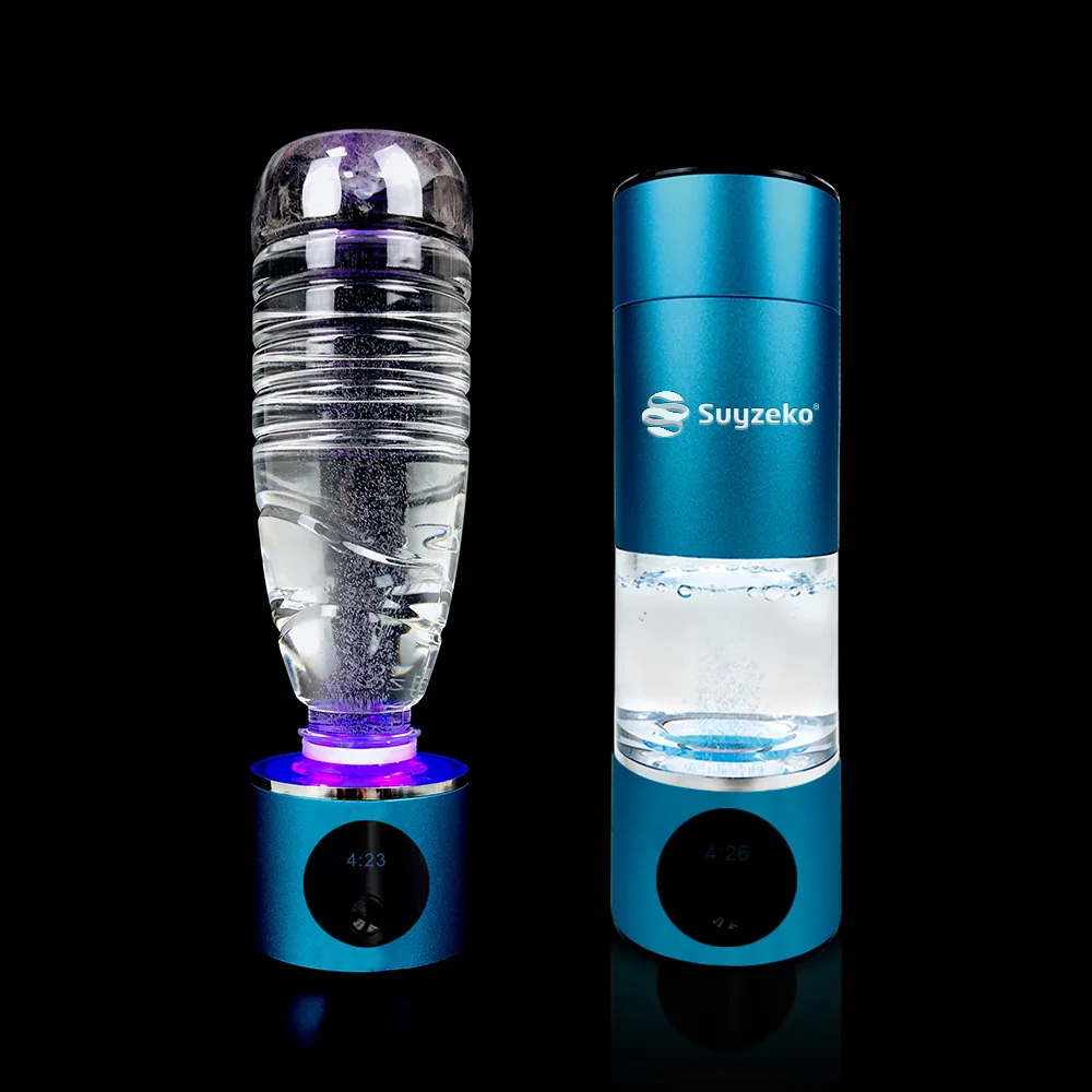 Suyzeko  Electrolytic Cell Portable Drinking Hydrogen Rich Water Bottle 230ml OEM Cup Power Battery Water Bottle