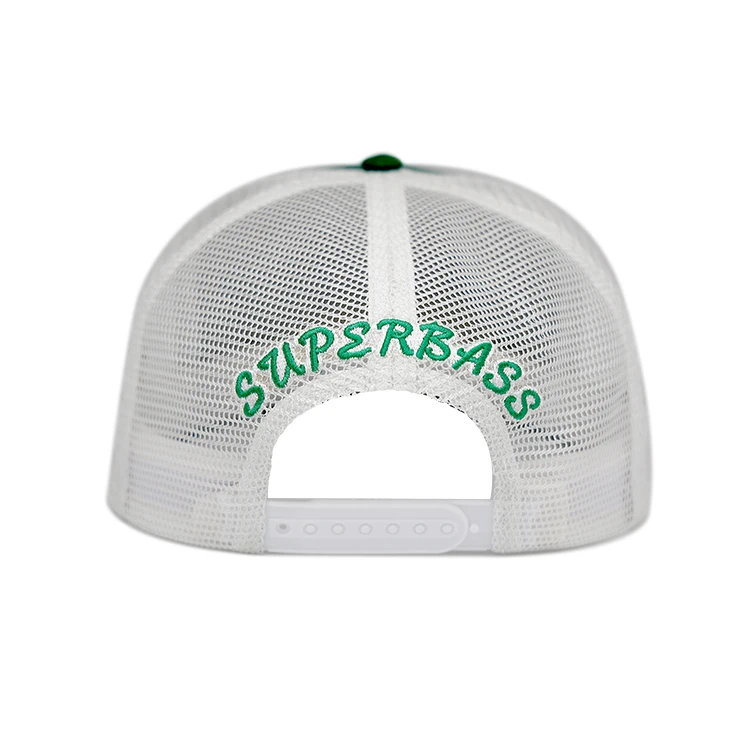 Custom 5 panel cotton 3D embroidery mesh trucker cap