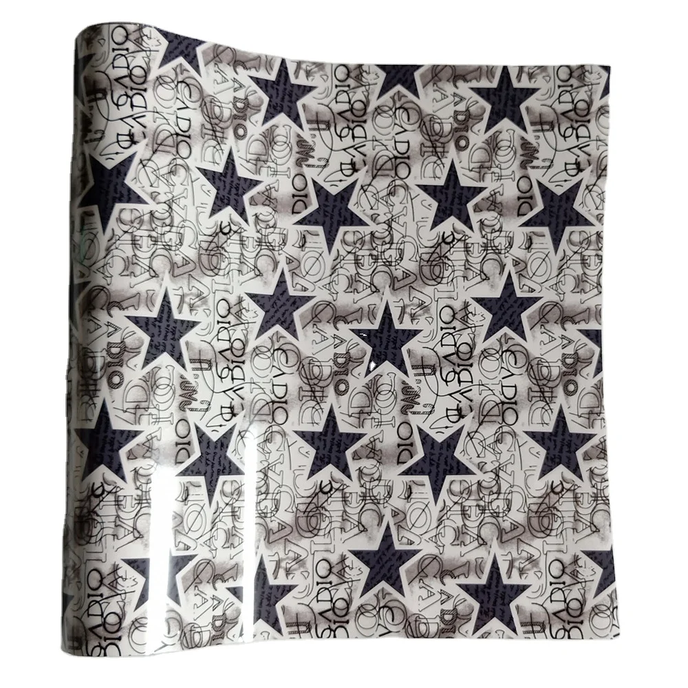 Fashion Stars and Words Korea Quality Special Unique Pattern PU Flex Foil Heat Transfer Film
