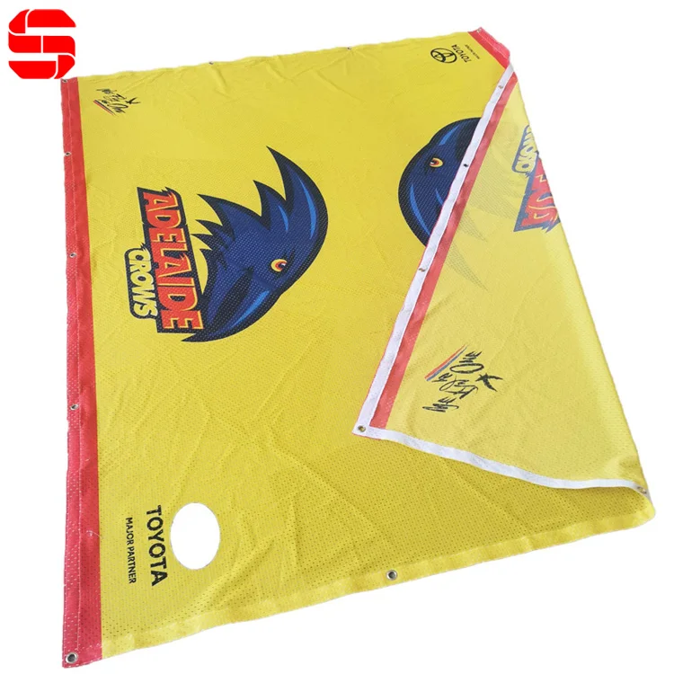 Custom banner Outdoor Activity Windproof Mesh Fabric Sublimation print Banner for Promotion Construction Fence printed banner