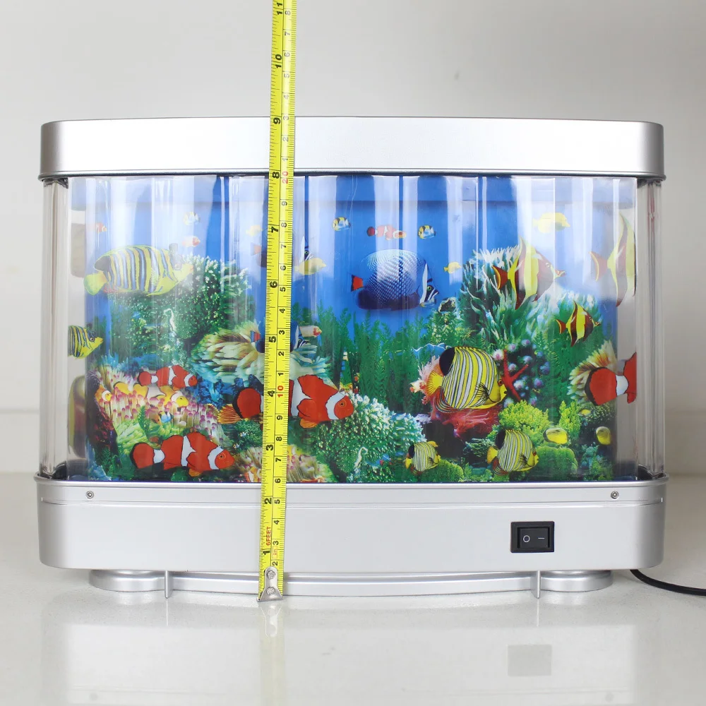3D Discovery Kids Marine LED Lamp Rotating Ocean Aquarium Picture Motion Moving Lamp Night Light Tropical Fantasy fish light