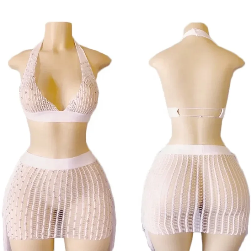 Ailangke Wholesale Customize Sexy Exotic Stripper Dance Wear Two Piece Exotic Women Nightclub Outfits