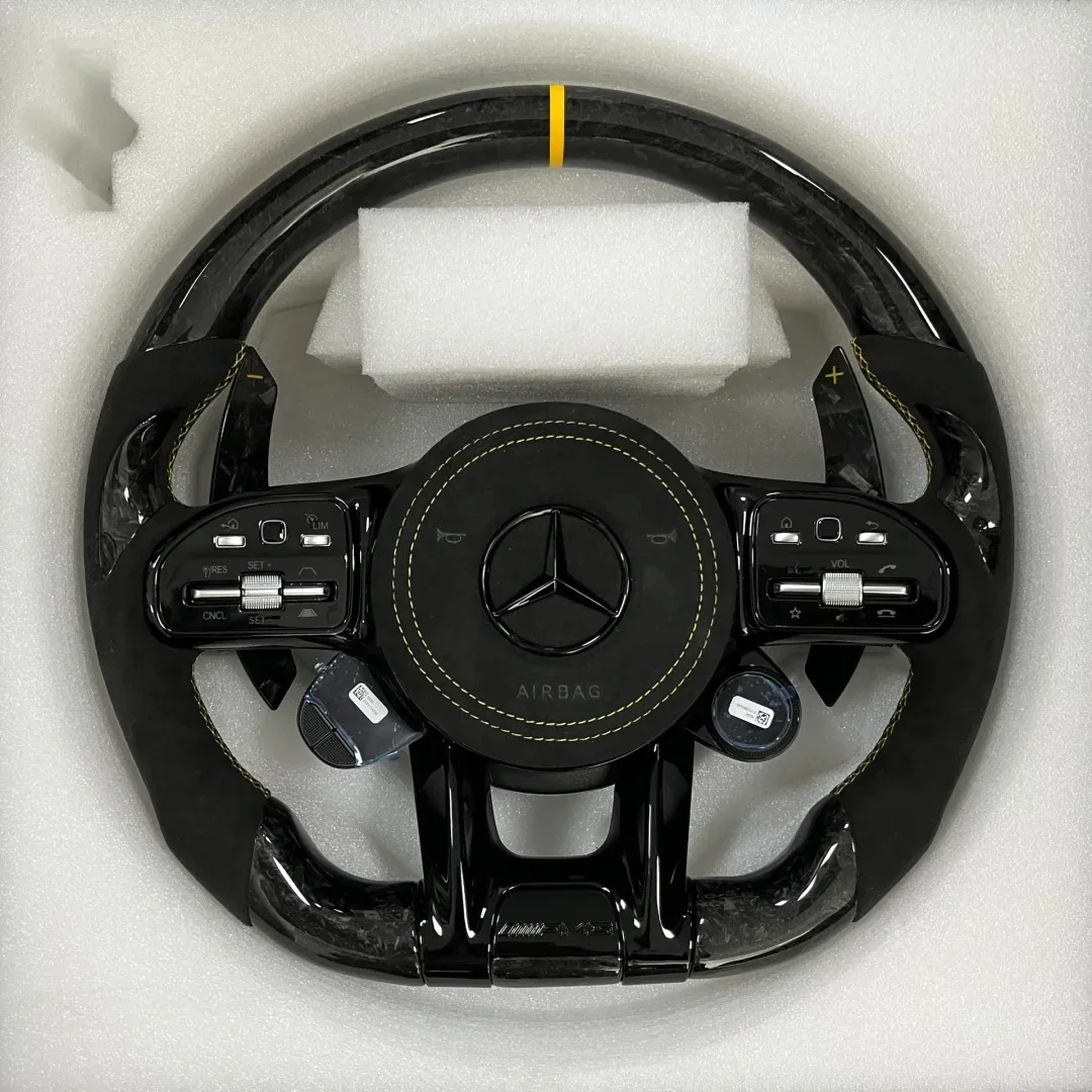 На заказ AMG спортивный карбоновый алькантарный Руль Подходит для Mercedes-Benz моделей W212 W213 W205 W247 W463 W253 W166 W204