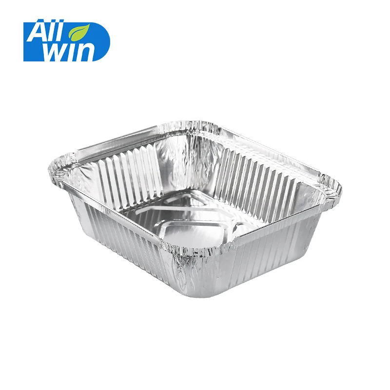 Disposable Takeout Aluminum Containers with Lids Oblong Aluminum Foil Pans Food Containers with Lids 260ml - 3500ml