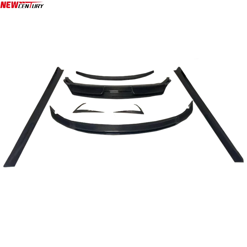 3K Carbon Fiber Kit Front Lip Spoiler Side Skirts Rear Diffuser Splitter Trunk Spoiler For Tesla Model 3 2019 2020