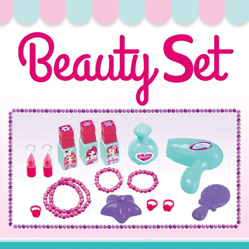 Girl Fashion Make up Game Toy Play Set Pretend Play Dresser Toy Makeup Set for Kids