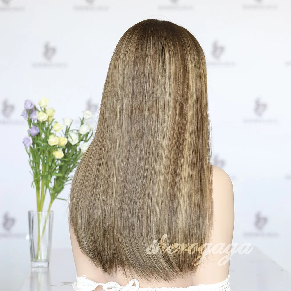 Silk Straight 20 Inches HD Invisible Lace Top Jewish Wig Raw Virgin Hair Jewish Wig Kosher Wig