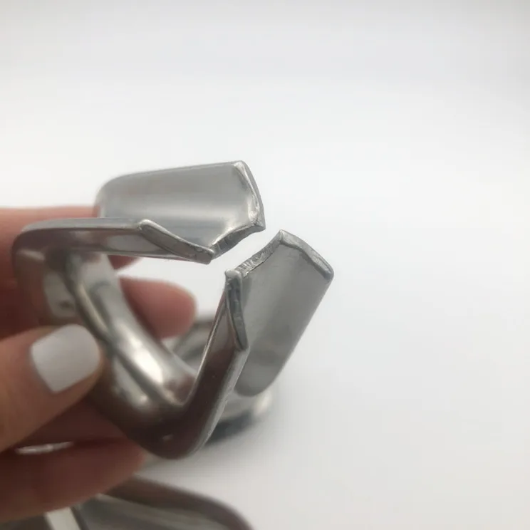 Factory Standard Duty Stainless Steel Wire Rope Thimble Clevice 304 316L Stainless steel wire rope chicken heart ring