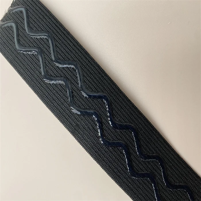 Wholesale men and women black and white high elastic drop rubber elastic belt non slip rubber belt belt safety