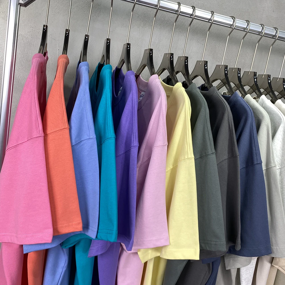 Yingling custom high quality blank 275g oversize tshirt custom multiple colour thick cotton men t shirt