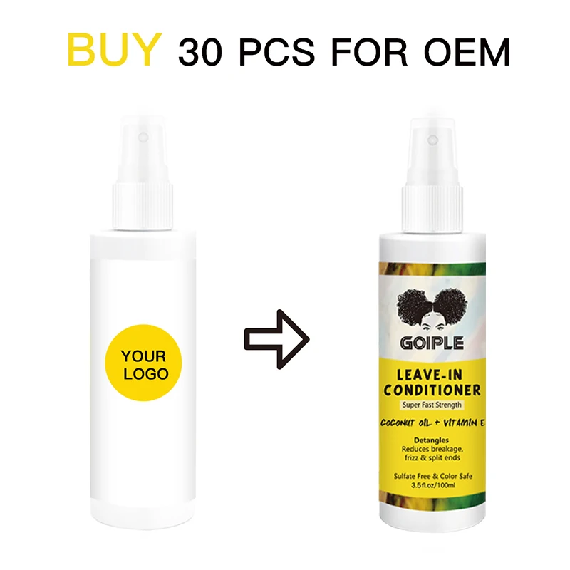 Wholesale Nourishing Frizz Hair Care Treatment Spray Product Conditioner for Dry Hair Private Label Leave In Conditioner