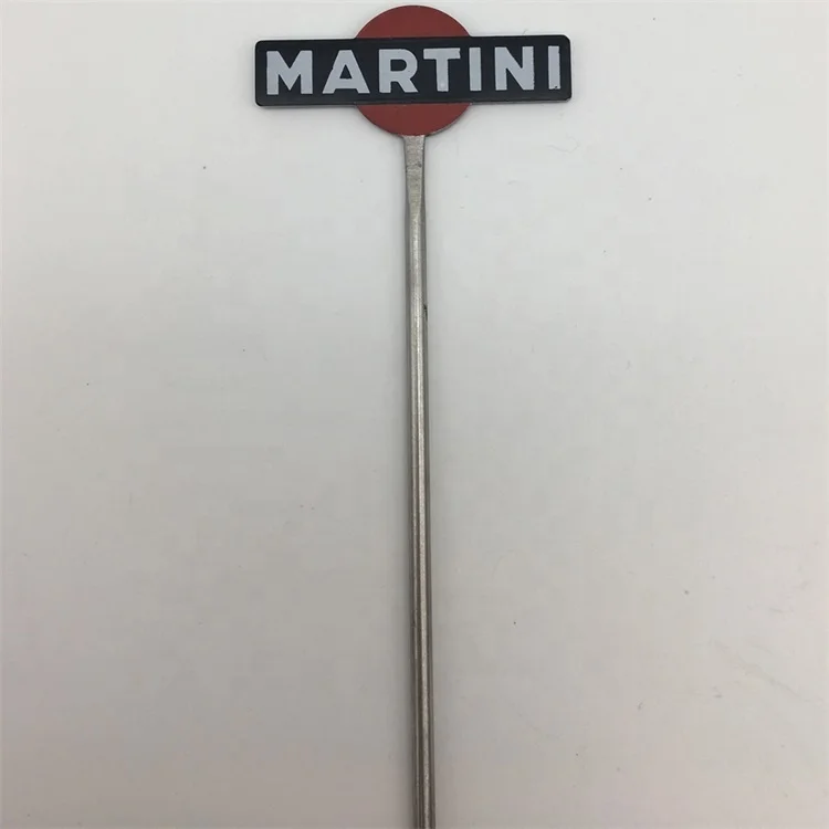 Customized Shape Logo Stainless Steel Bar Tools Cocktail Drinks Coffee Latte Rod Mixing Twisted Stirrer Swizzle Stick Picks