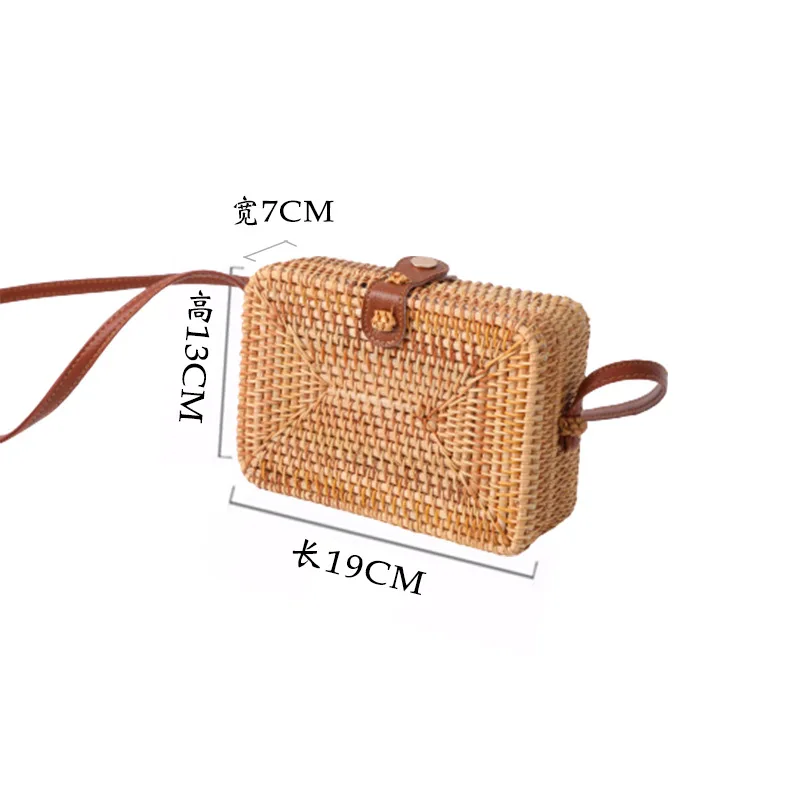 YIMYIK Wholesale Hand Made Rattan Bag Designer Hollow-out Straw Woven Shoulder Bag