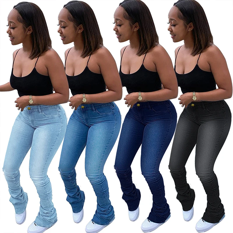 Diznew женские джинсы 2021 Высокая талия Slim fit наборный джинсовые брюки