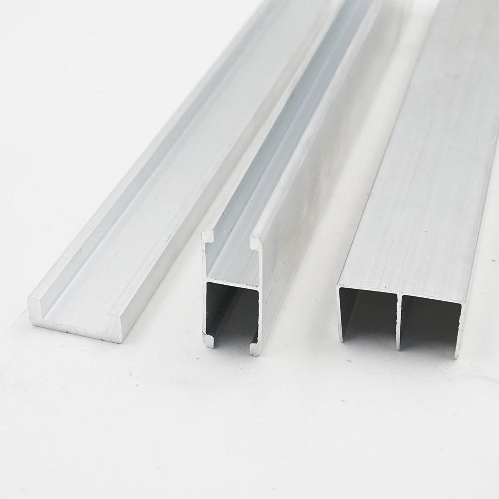 LENWA ALUMINIUM Extrusion Producer Supply Low Price Aluminium Sliding Door Track Profile for Glass Cabinet