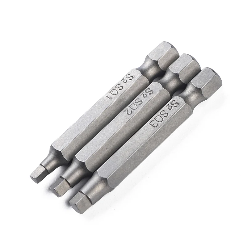 3PC square screwdriver 50mmS2 material  electric screwdriver screwdriver head