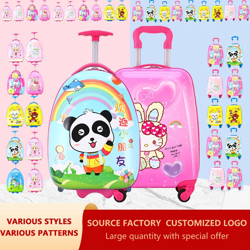 Hard-Sided Carry-On Travel Trolley Rolling Suitcase Spinner Luggage mini suitcase for kids for Kids-Blue