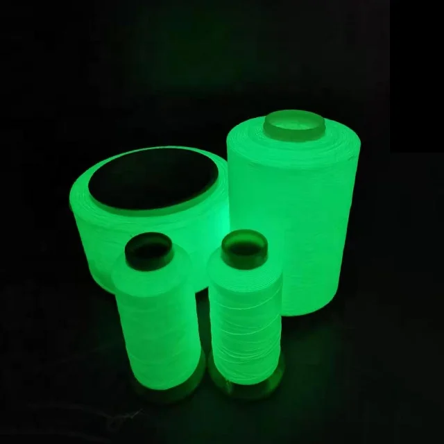 
108D/2 Mixed Color Luminous Sewing Thread for glow in the dark embroidery logo 