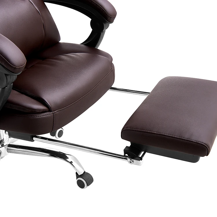 Pu Leather Executive Office Chair Vintage luxury Executive Leather Swivel Chairs with Footrest office desk and chair set