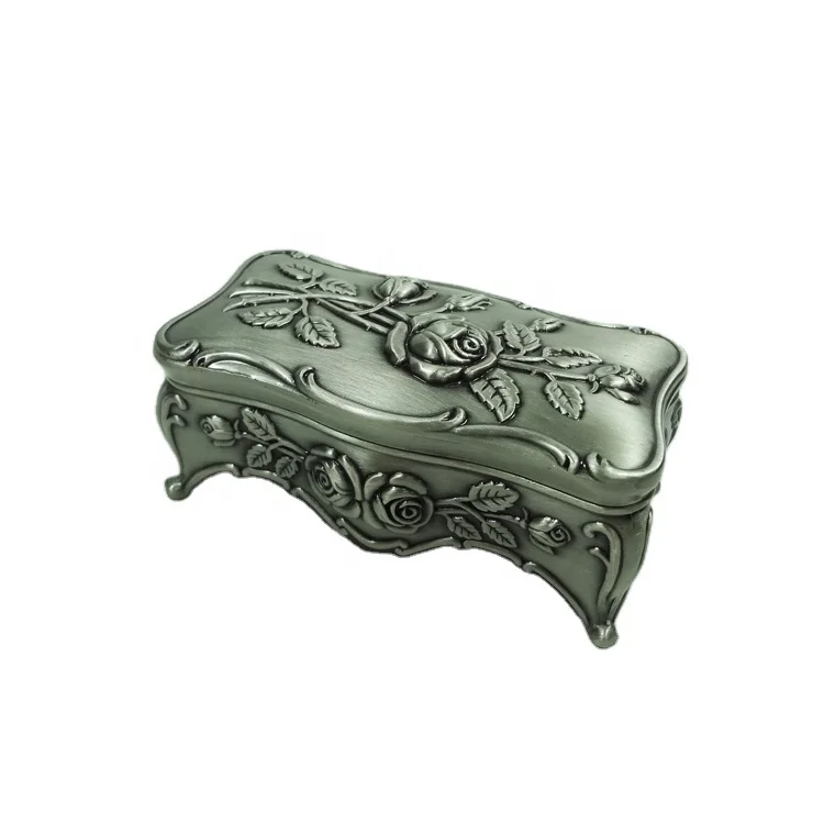 Fashion Table Design Polished Metal Jewelry Box