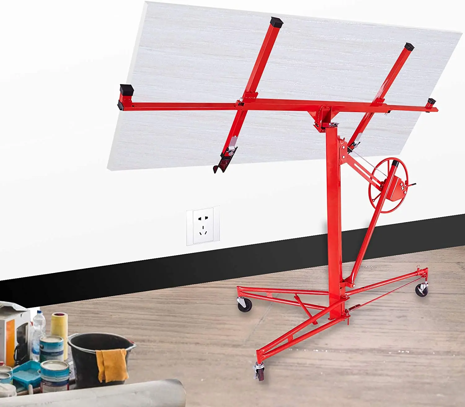 New Manual Jack Lifter Construction Tools Drywall Hoist Lift Drywall Panel Lift With Subplate