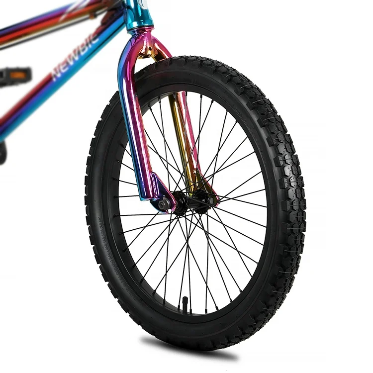 NEWBIE Factory Price Oil Slick Paint Air Rubber Tires Aluminum Freestyle 20 Inch Unisex Mini BMX Bike