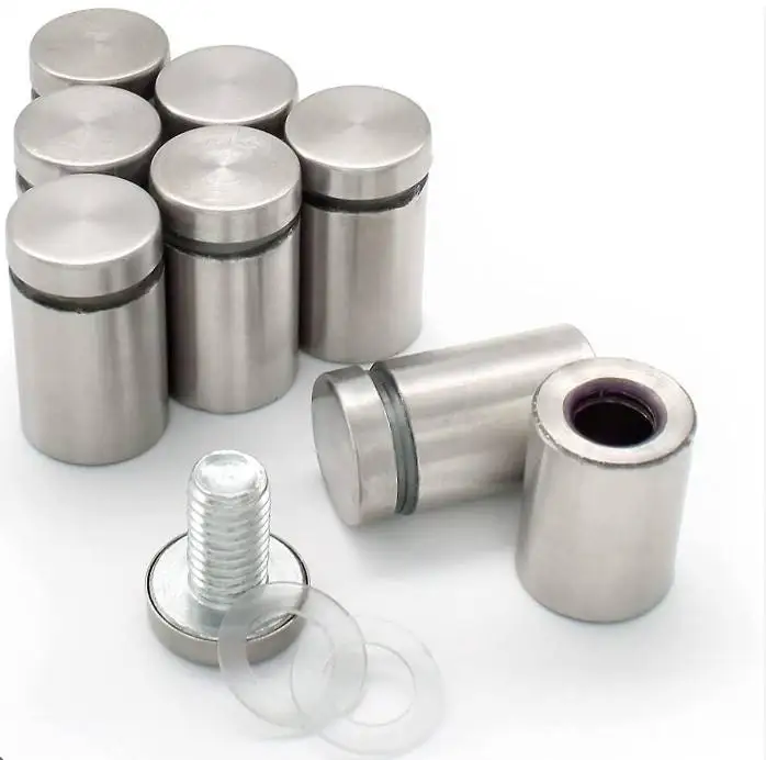 Fasteners Billboard Fixing Screws Nylon Spacer Stainless Steel Sign Standoffs Glass Railing Standoff