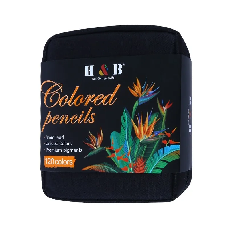 Custom School Art Supplies 120 Colors Professional Oil Based Colored Pencils Set Artist Painting